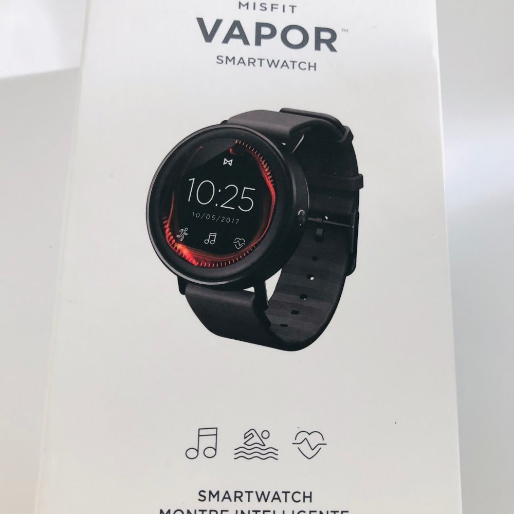 MISFIT Men's Vapor Black Silicone Smartwatch - Picture 2 of 3